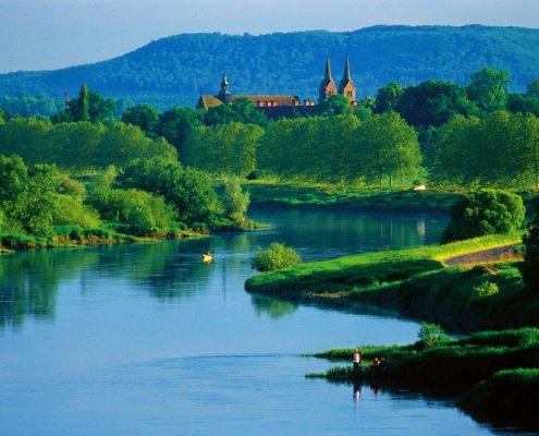 Corvey von der Weser