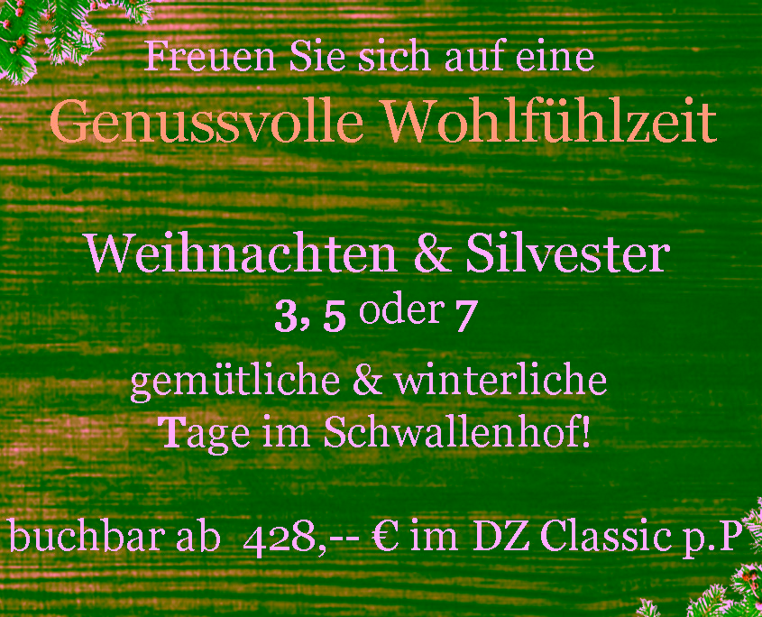 Weihnachten & Silvester im Schwallenhof